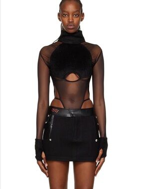 DIDU Black Constructive Bodysuit